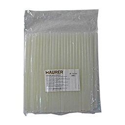 MAURER 14050195 Silicona En Barra (Bolsa de 0,4 kg.) Transparente 7,4 mm