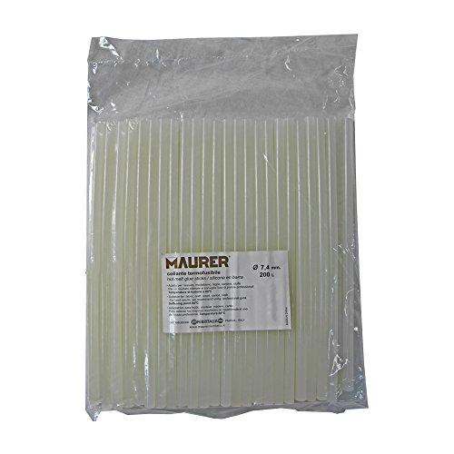 MAURER 14050195 Silicona En Barra (Bolsa de 0,4 kg.) Transparente 7,4 mm