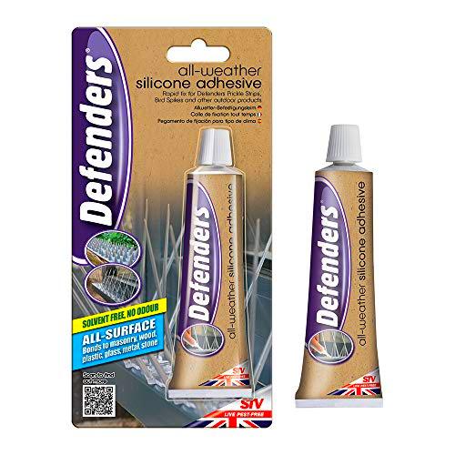 Defenders 80g Adhesivo de Silicona para Todo Tipo de Clima (fijación de Pegamento para pájaros Picos