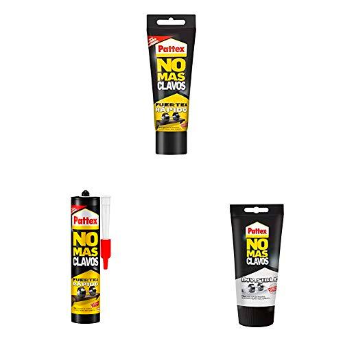 Pattex No Más Clavos, Adhesivo de Montaje Blanco, 250 g + No Más Clavos