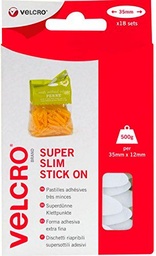 VELCRO Brand Forma adhesiva extra fina 35mm x 18 Blanco