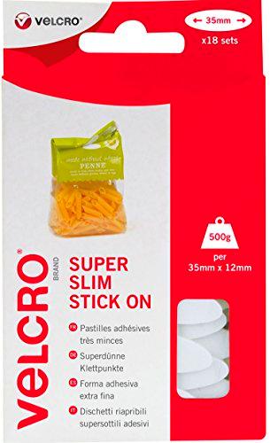 VELCRO Brand Forma adhesiva extra fina 35mm x 18 Blanco