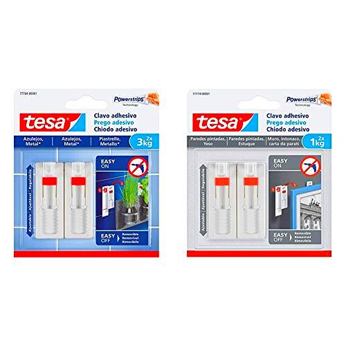 Tesa 77764-00001-00 Clavo Adhesivo Ajustable Para Azulejos y Metal 3 Kg