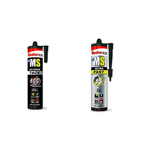 Fischer 552138 Cartucho de Tinta, Negro, 290 ml + 552136 adhesivo que sella y repara, Ultra Fast