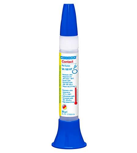 WEICON VA 180 HT Adhesivo de Cianocrilato 30g, Pegamento resistente al calor