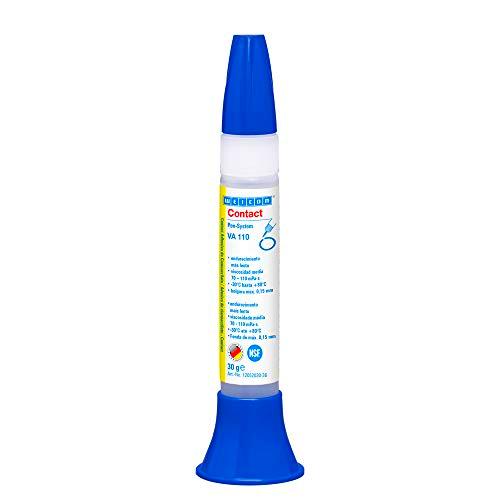 WEICON Contacto VA 110 Adhesivo cianocrilato 30 g para las zonas NSF sensibles