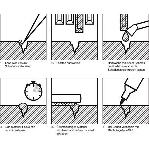 bao 120/S/562 hartwachsstange nogal/562, nogal