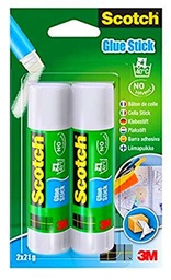 Scotch 6242C - Barra adhesiva de 21 g, transparente, pack de 2