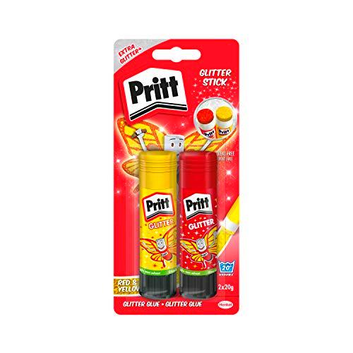 Pritt Pack de 2 Adhesivos, Color Rojo y Amarillo, 2 Unidades