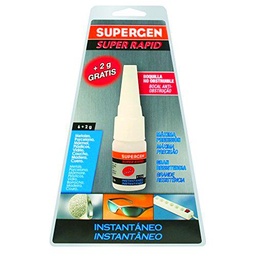 tesa 62603-00000-01 62603-00000-01-Supergen Super Rapid Cianoacrilato-Botella 6 g + 2g Gratis