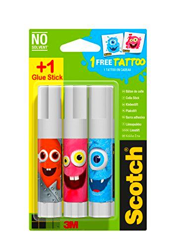 Scotch Barra de pegamento 8 G Collection monstruos – Lote de 2 + 1