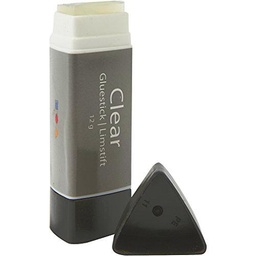 Barra de pegamento transparente, 12 g, triangular, 1 unidad