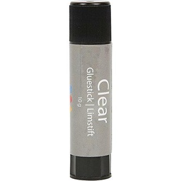 Barra de pegamento transparente, 10 g, redonda, 1 unidad