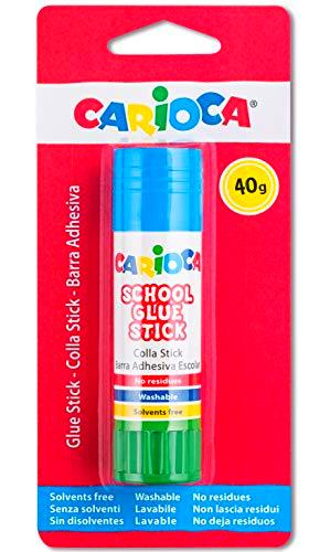 Carioca 42933 - Barra de pegamento lavable sin disolventes, multicolor