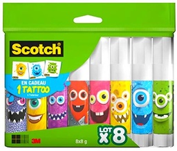 Scotch 6640FL - Pegamento transparente (8 x 8 g)