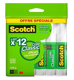 Scotch - Lote de 12 tubos de pegamento (8 g)