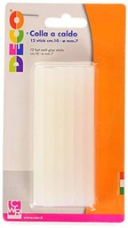 Deco TG02M, Stick pegamento a cálido, 10 x 0.7 cm, Blister 12 unidades