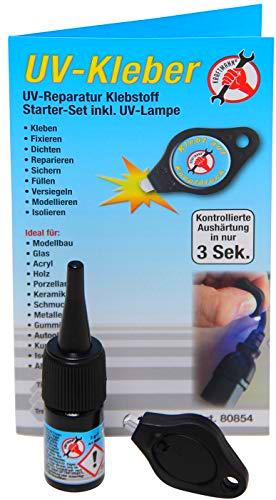 Kraftmann 80854 | Adhesivo UV, incluye lámpara UV | envase 3 g