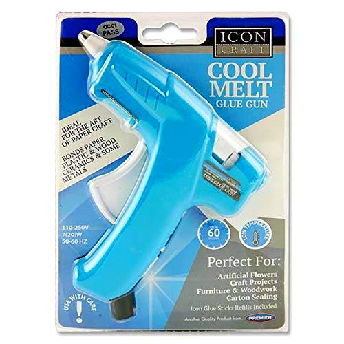 Premier Stationery G3890129 - Pistola de pegamento para manualidades con iconos, color azul