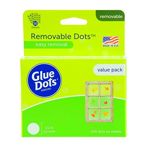 Colla punti 1/2" rimovibile puntini scuola Value Pack 600/Pkg-