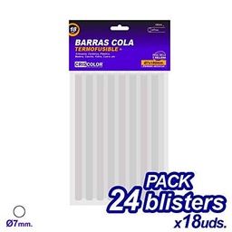 CRISCOLOR Barra Silicona, Ø7 x 180 mm. PACK 24 BLISTER DE 18 UNIDADES