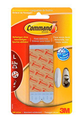 Removable waterproof Command Strips W17023 2300 g, 24 Packs