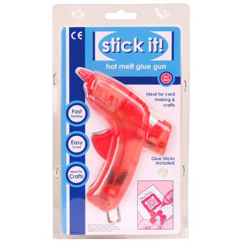 Stick It - Pistola de Pegamento, Color Rojo