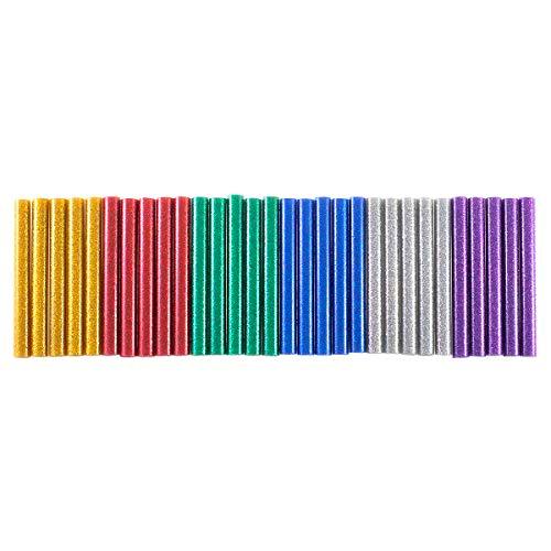 AmtechSet de Barras de Pegamento con Purpurina en 6 Colores